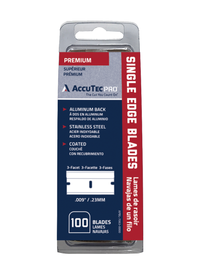 AccuTec PRO Premium Coated Stainless Steel Single Edge Razor Blade
